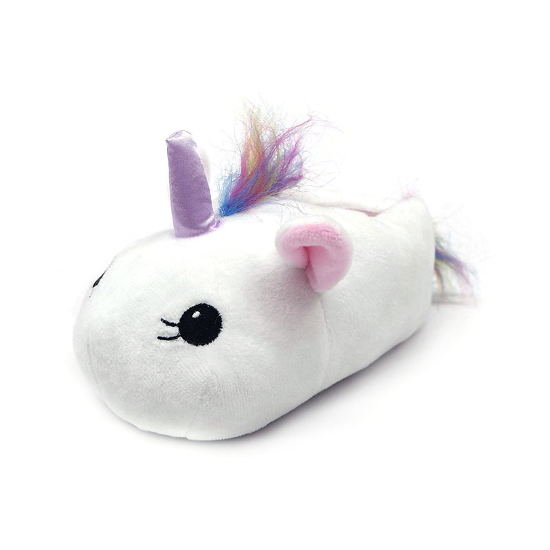 Cute na puting unicorn na tsinelas
